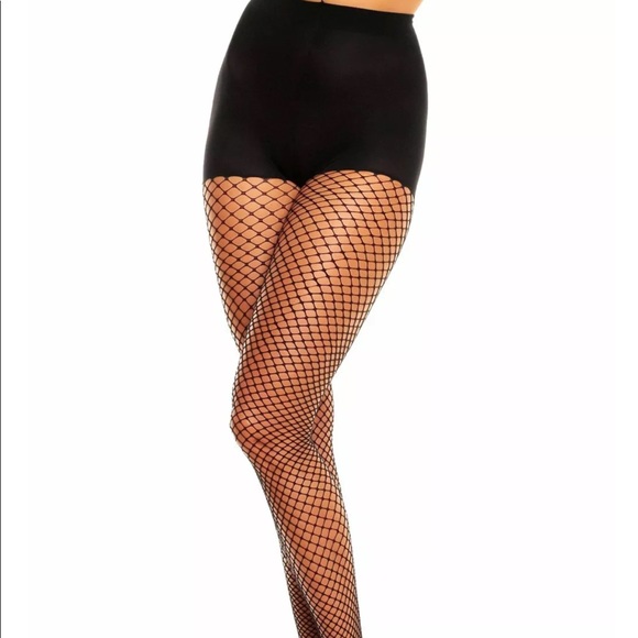 Glamory Accessories - Glamory mesh fishnet tights black sz 2XL